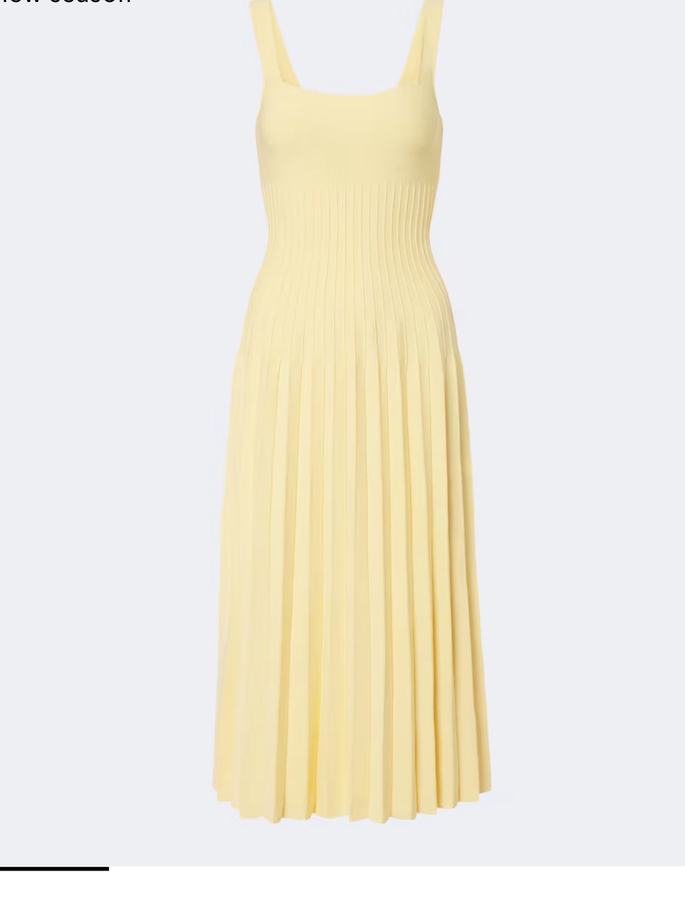 STAUD Ellison Yellow Pleated Maxi Dress